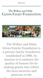 Mobile Screenshot of glennfamilyfdn.org